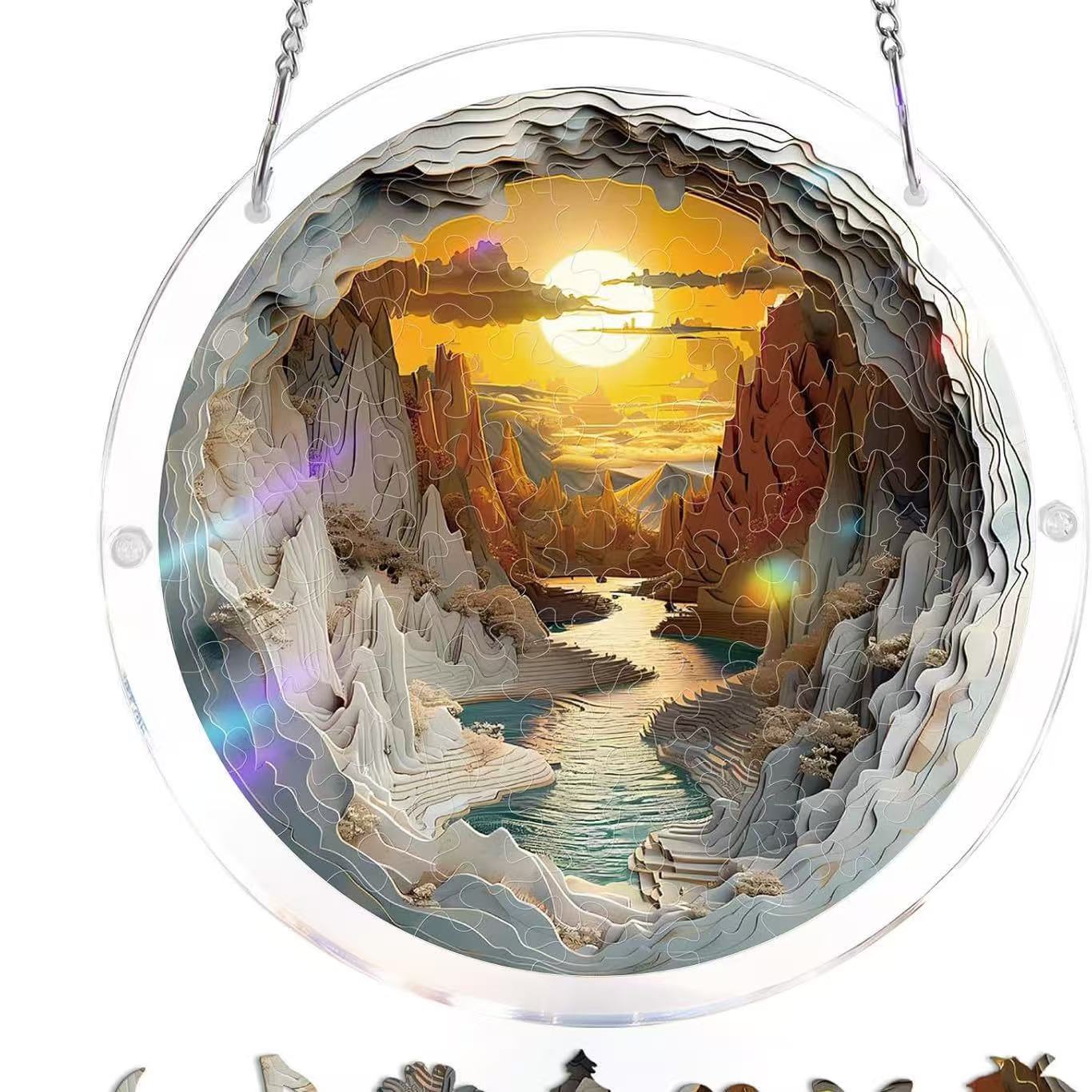 Limited-time 50% off saleTHandmade DIY Acrylic Puzzle:Sun Catcher,Many styles,Popularsize: 8*8in - Image 18