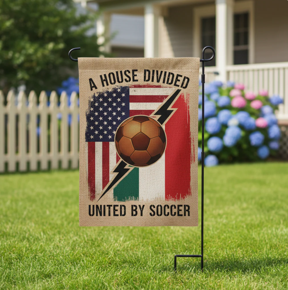 USA vs Italy garden flag