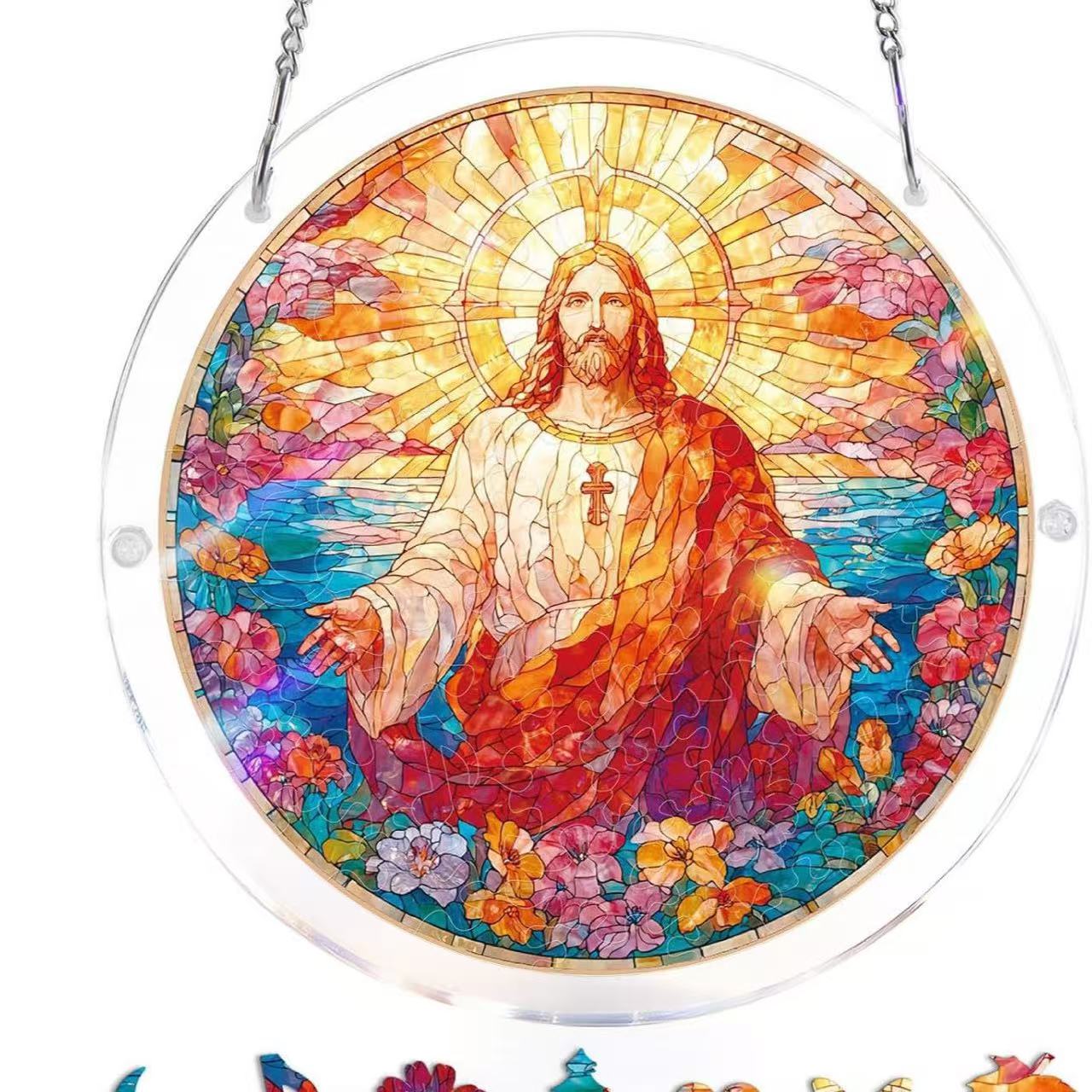 Limited-time 50% off saleTHandmade DIY Acrylic Puzzle:Sun Catcher,Many styles,Popularsize: 8*8in - Image 20