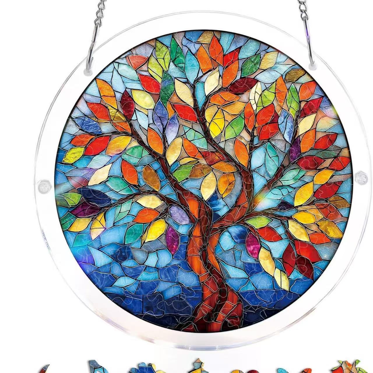 Limited-time 50% off saleTHandmade DIY Acrylic Puzzle:Sun Catcher,Many styles,Popularsize: 8*8in - Image 15