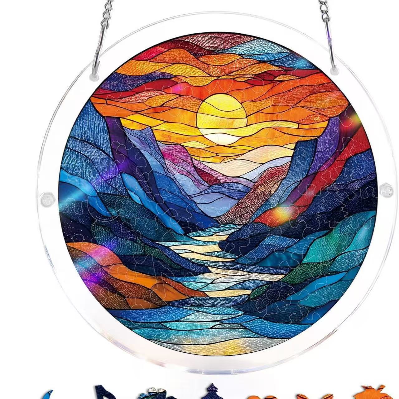 Limited-time 50% off saleTHandmade DIY Acrylic Puzzle:Sun Catcher,Many styles,Popularsize: 8*8in - Image 17