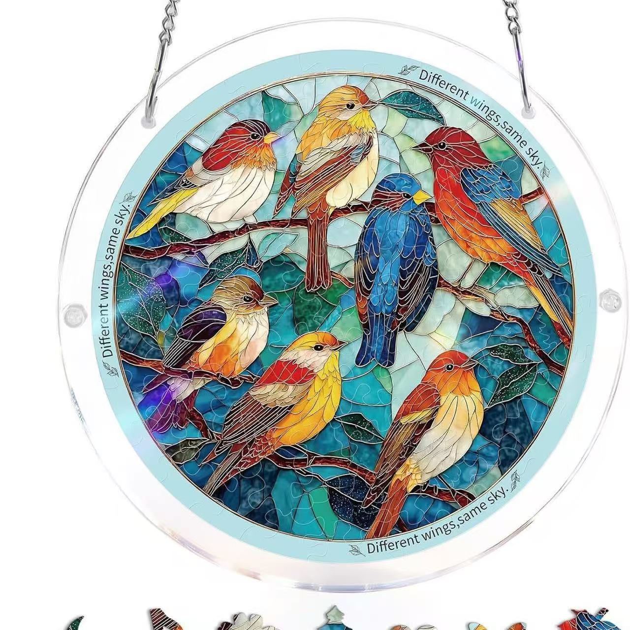 Limited-time 50% off saleTHandmade DIY Acrylic Puzzle:Sun Catcher,Many styles,Popularsize: 8*8in - Image 13