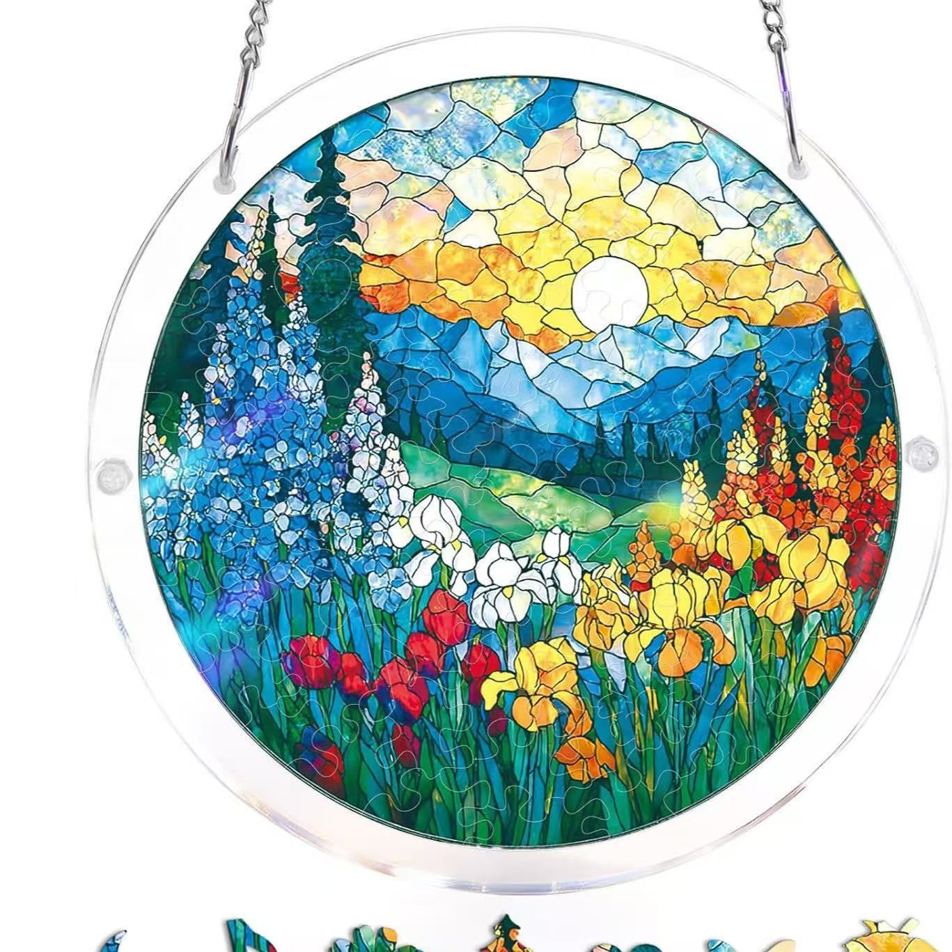 Limited-time 50% off saleTHandmade DIY Acrylic Puzzle:Sun Catcher,Many styles,Popularsize: 8*8in - Image 11