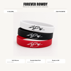 Forever Rowdy Silicone Memorial Bracelet - Racing Fan Wristband
