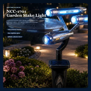 NCC-1701 Inspired Solar Garden Stake Light
