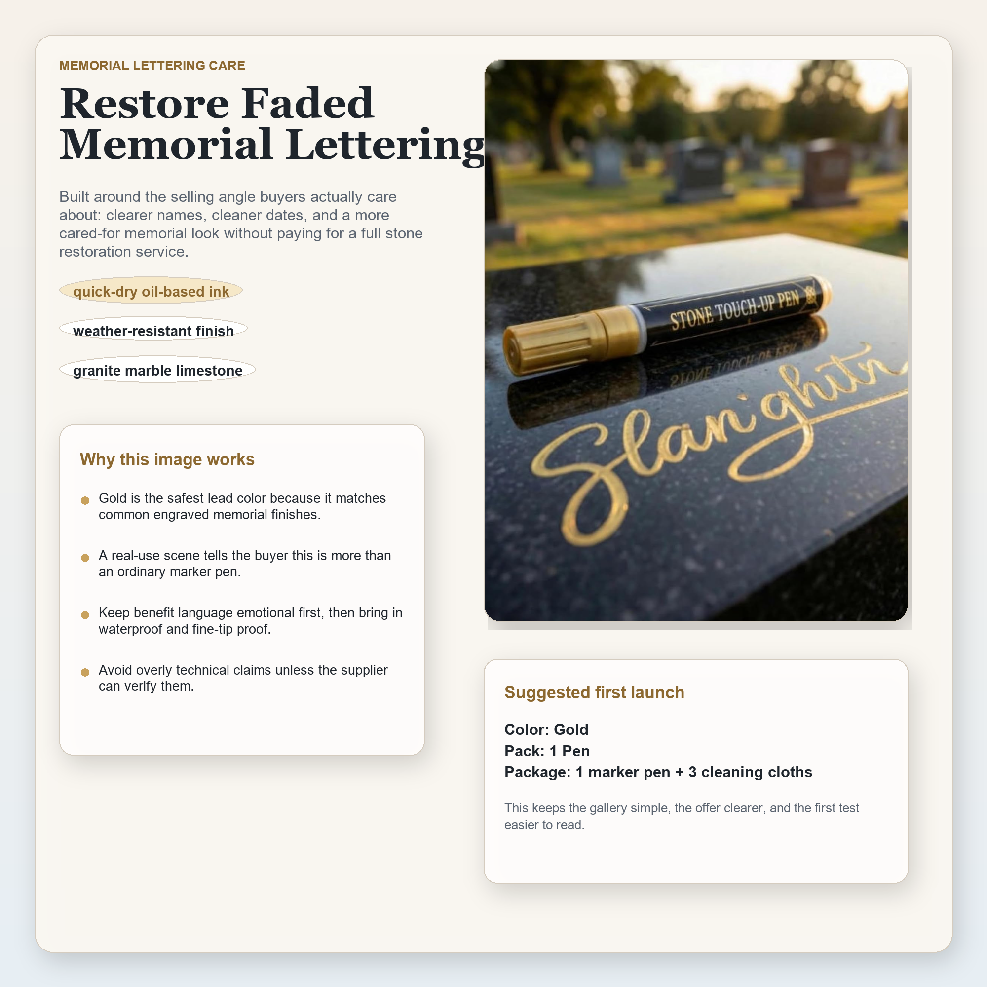 Gravestone Inscription Restoration Marker