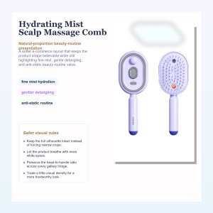 Hydrating Mist Scalp Massage Comb for Dry, Frizzy & Tangled Hair