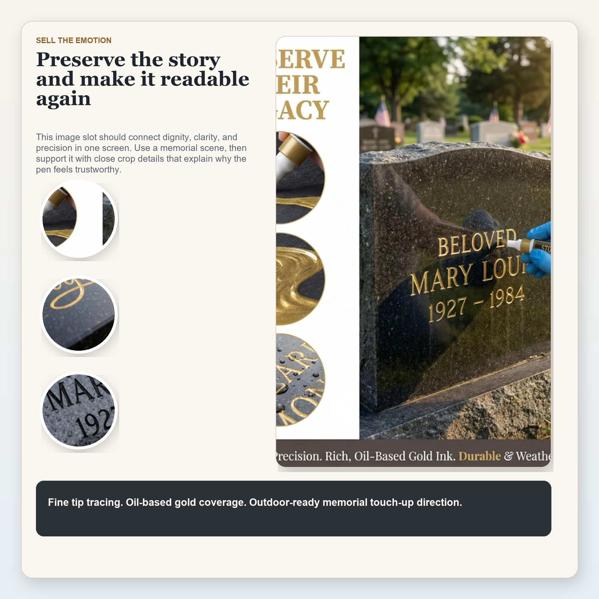Gravestone Inscription Restoration Marker - Image 2
