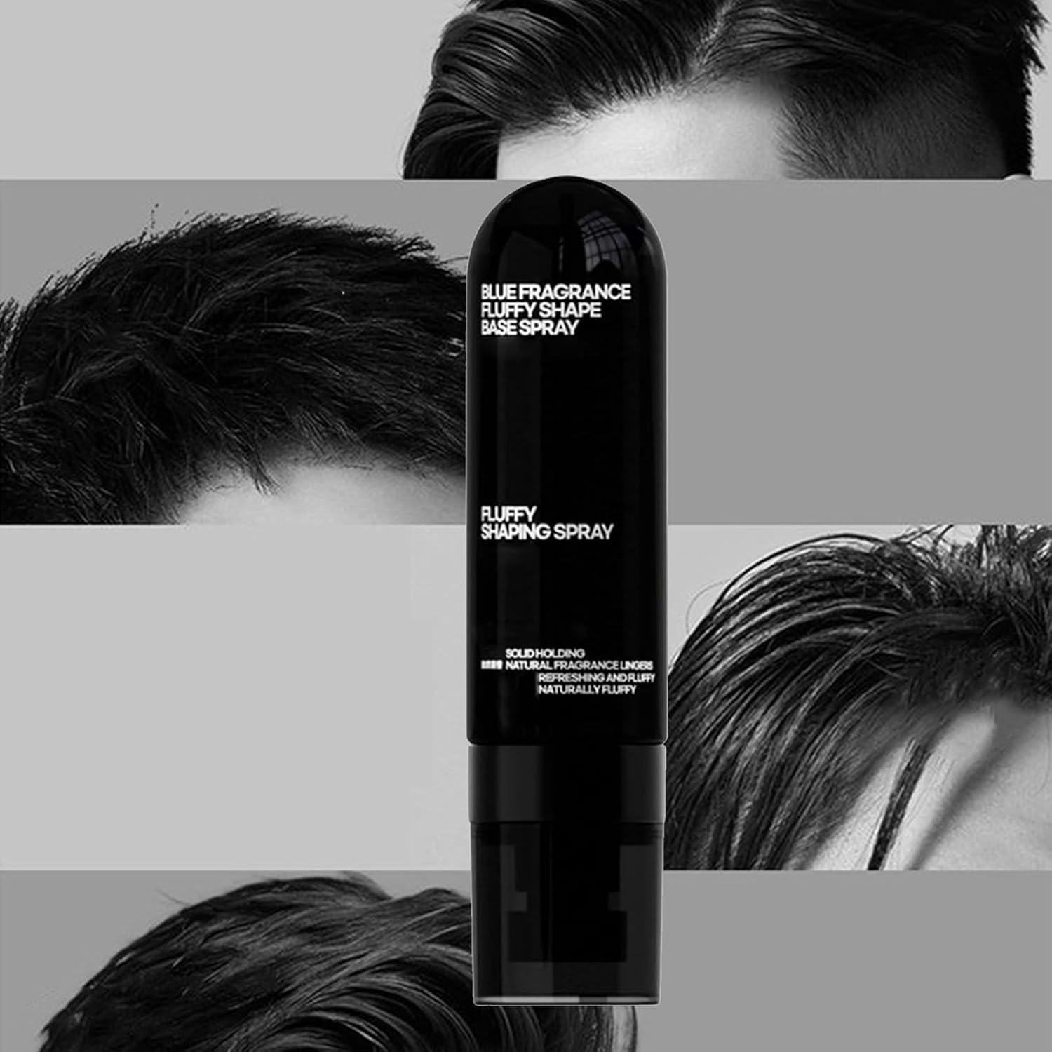 Blue Fragrance volumizing hair spray styling result